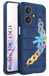 For Redmi 13C 5G Back Cover Girls Case with Bracelet (Wrist Hanging Chain | Micro-Fiber Cloth Inside)