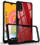 For Samsung Galaxy A01 Back Cover Case (Shockproof with Polycarbonate Clear Panel)