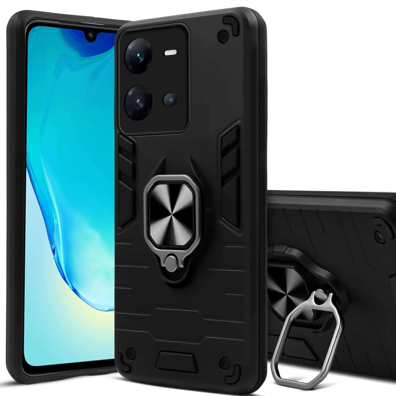 For Vivo V25 5G Back Case Cover (Shockproof Polycarbonate Dual Layer Hybrid Armor)
