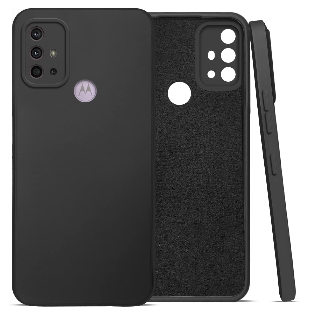 For Motorola Moto G30 Back Cover Case (Matte Silicone with Inside Fiber Cloth)
