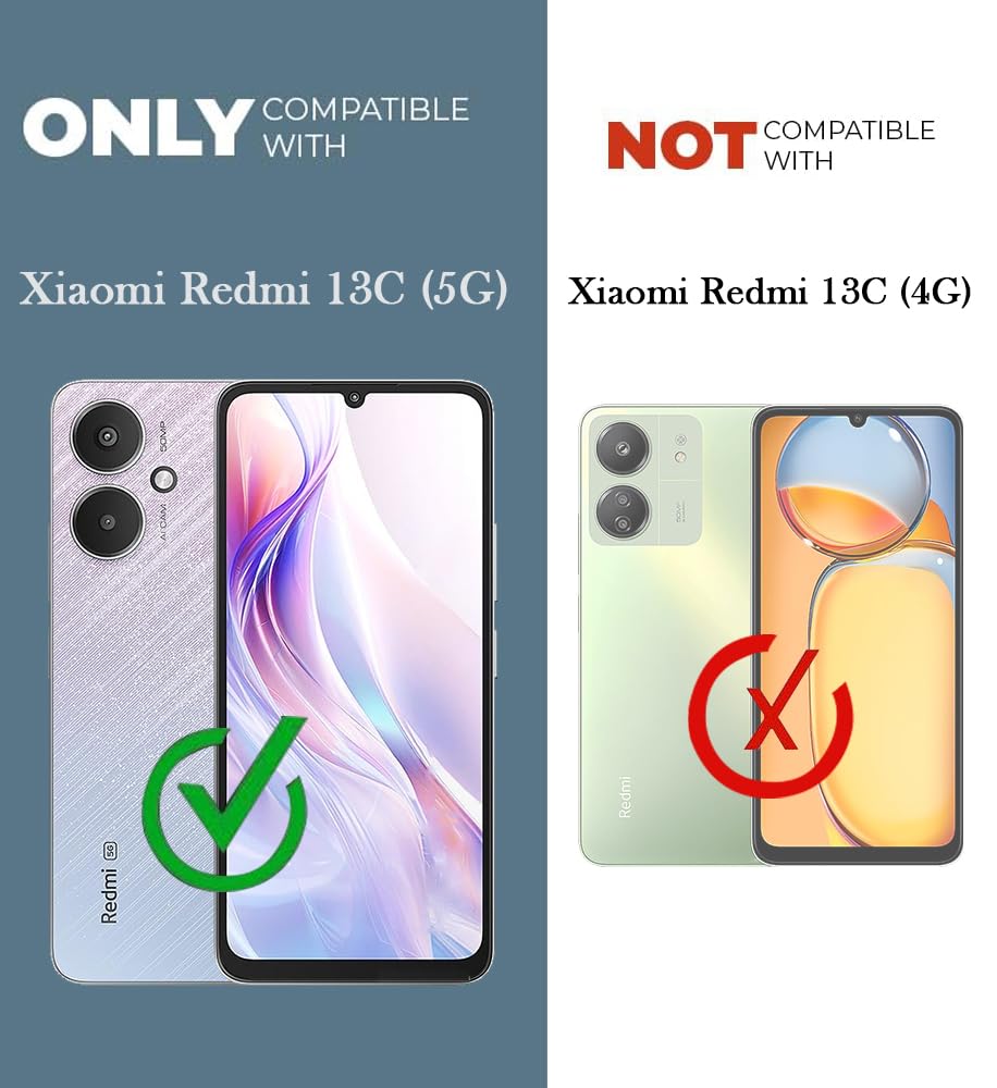 For Redmi 13C 5G Back Cover Case (Liquid Silicone | Side Grip | Camera Protection)
