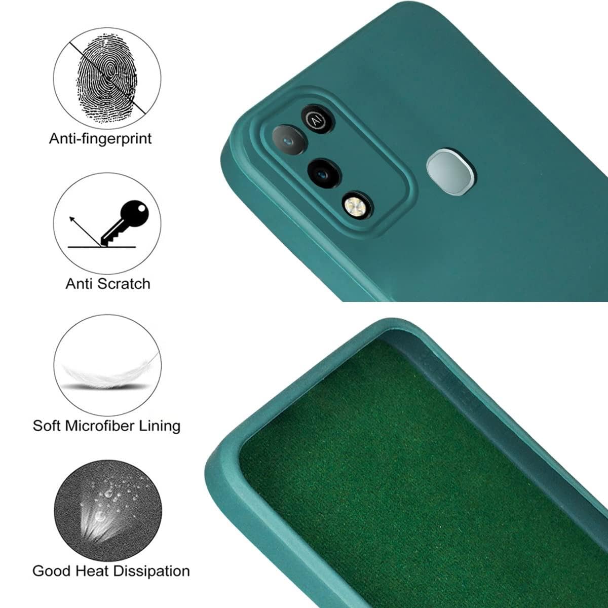 For Infinix Hot 10 Play Back Cover Case (Inside Fiber Cloth | Smooth Matte Finish | Elegant Professional Look)
