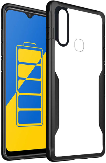 For Vivo Y12 | Y15 | Y17 Back Cover Case (Crystal Glass Back | Camera Protection | Shockproof Bumpers)