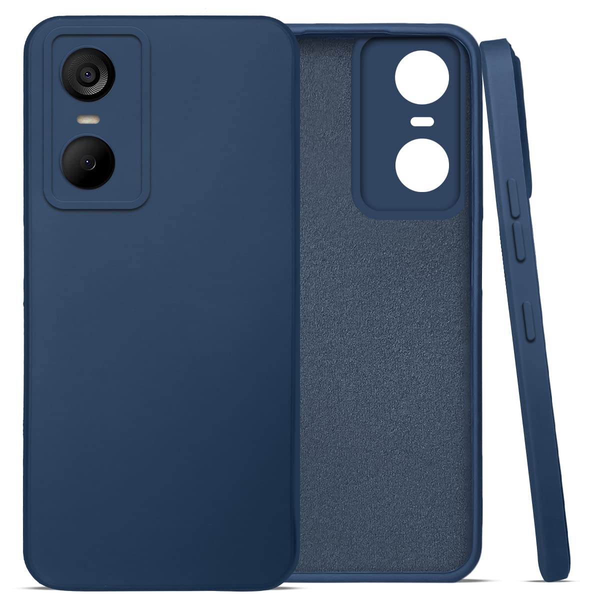 For Tecno Pop 6 Pro Back Cover Case (Inside Fiber Cloth | Smooth Matte Finish | Elegant Professional Look)