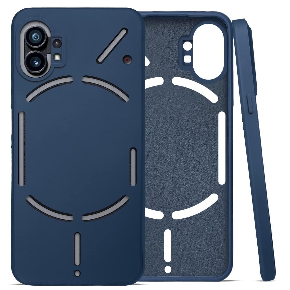 For Nothing Phone 1 Back Case Cover (Matte Finish Silicone with Inside Fiber Cloth | Elegant Professional Look)