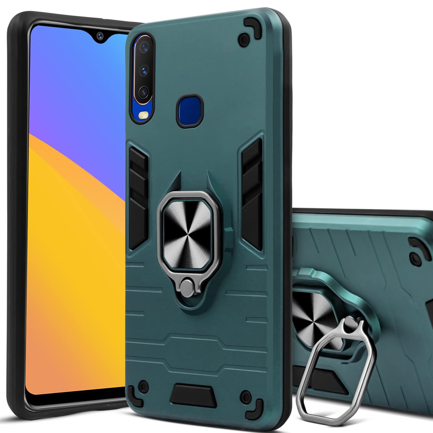 For Vivo Y12 | Y15 | Y17 Back Cover Case (Shockproof Polycarbonate Dual Layer Hybrid Armor)