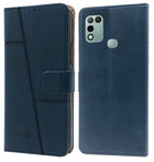 For Infinix Hot 10 Play Flip Case Cover ( Stitched Leather with Magnetic Closure)