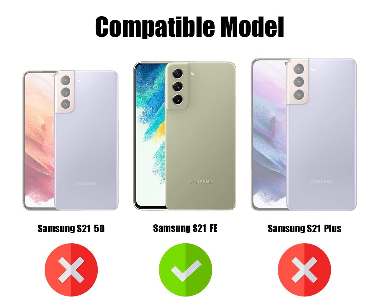 For Samsung Galaxy S21 FE 5G Back Cover Case (Hybrid Dual Armor Polycarbonate)