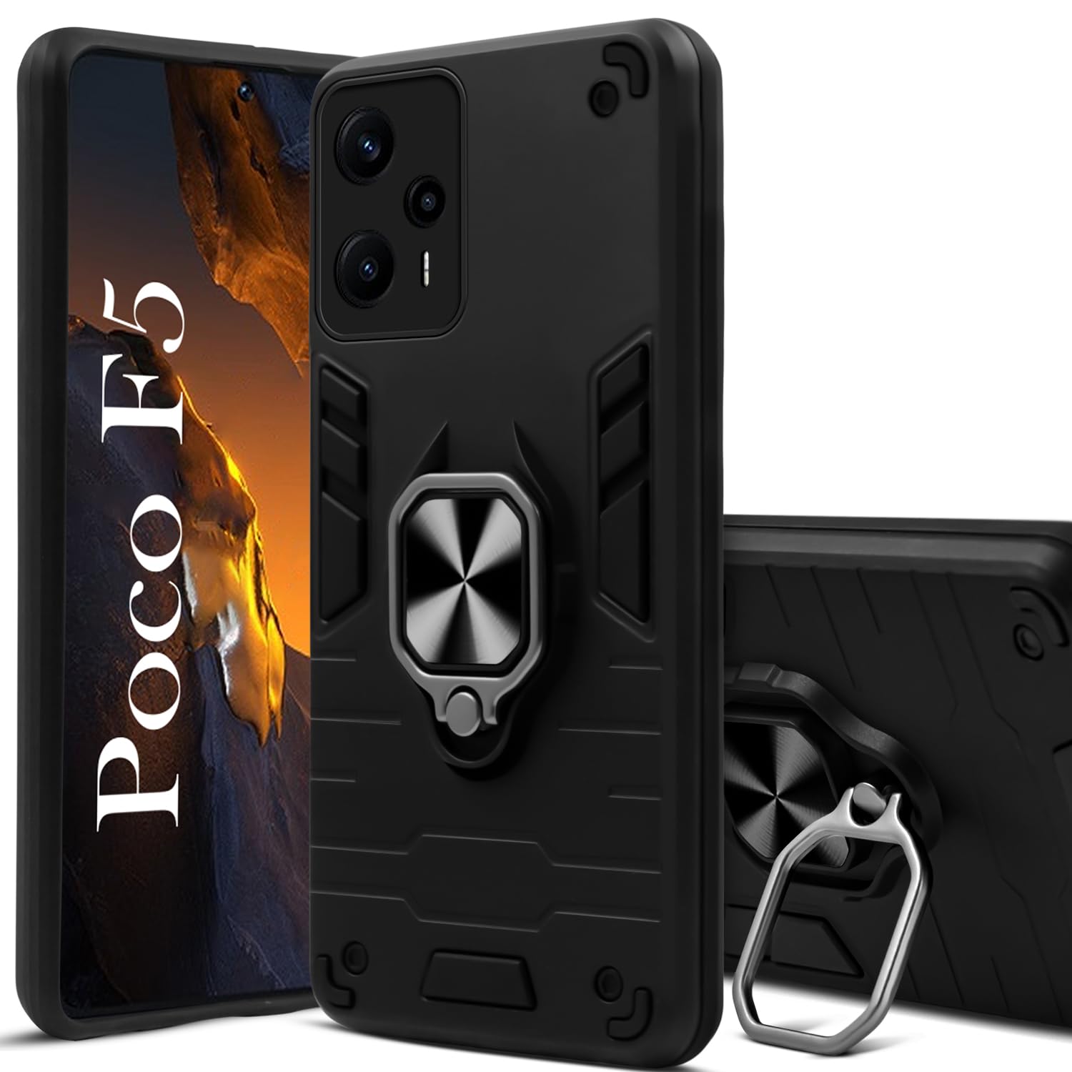 For Xiaomi Poco F5 5G Back Cover Case (Shockproof Polycarbonate Dual Layer Hybrid Armor)