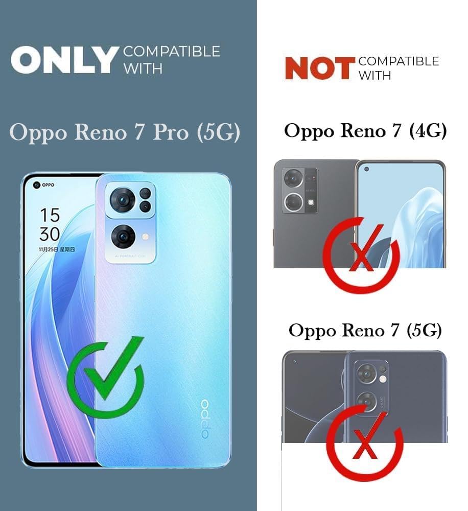 For Oppo Reno7 Pro 5G | Reno 7 Pro 5G Back Case Cover (Silicone Clear Shockproof Case | Soft and Flexible)