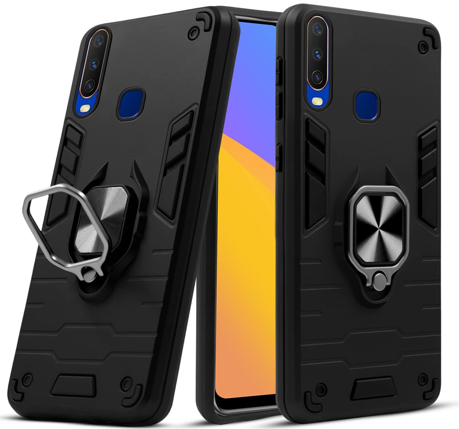 For Vivo Y12 | Y15 | Y17 Back Cover Case (Shockproof Polycarbonate Dual Layer Hybrid Armor)