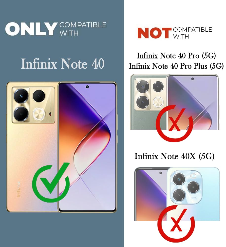 For Infinix Note 40 Silicone Finish Back Cover Case (Premium Minimalist Professional Feel | Camera Protection Bump)