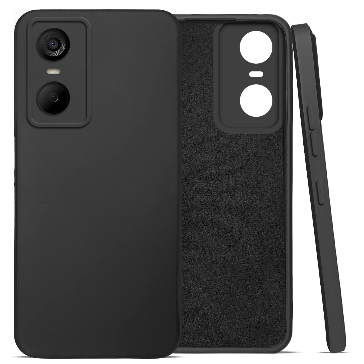 For Tecno Pop 6 Pro Back Cover Case (Inside Fiber Cloth | Smooth Matte Finish | Elegant Professional Look)