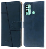For Itel Vision 2 Flip Cover Case (Stitched Leather Finish | Magnetic Closure | Inner TPU | Foldable Stand | Wallet Card Slots)