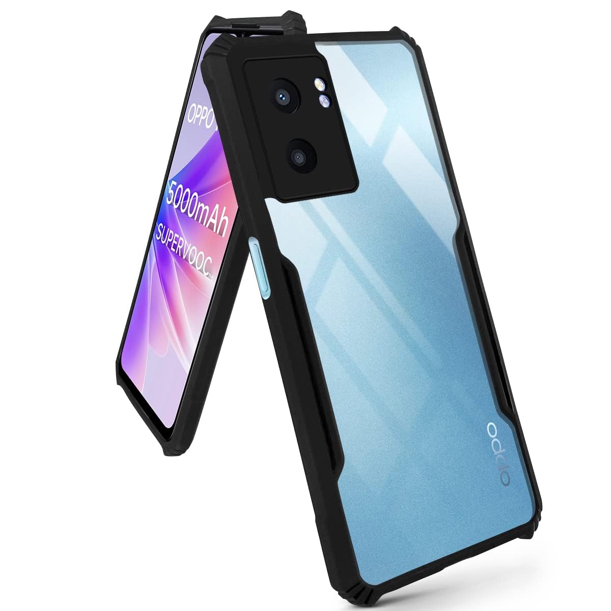 For Oppo K10 5G Back Cover Case (Crystal Glass Back | Camera Protection | Shockproof)