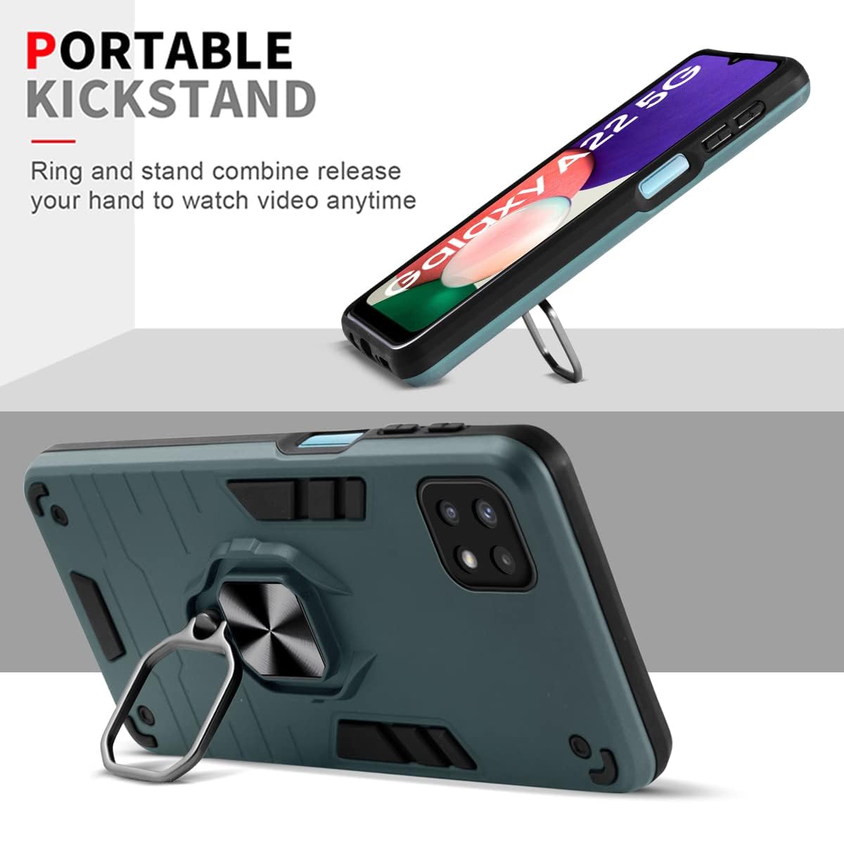 For Samsung Galaxy A22 5G Back Cover Case (Shockproof Hybrid Armor)