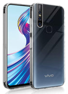 For Vivo V15 Back Cover Case (Silicone Crystal Clear | Pure Camera Protection | Soft and Flexible for Charger and Headphone sockets | Shockproof Bumpers | Transparent)