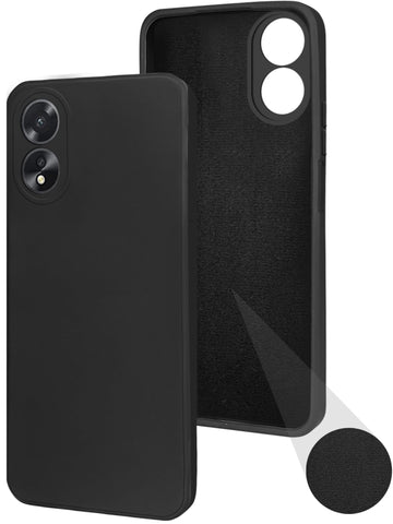 For Oppo A38 | Oppo A18 Back Cover Case(Matte Finish Silicone with Inside Fiber Cloth)