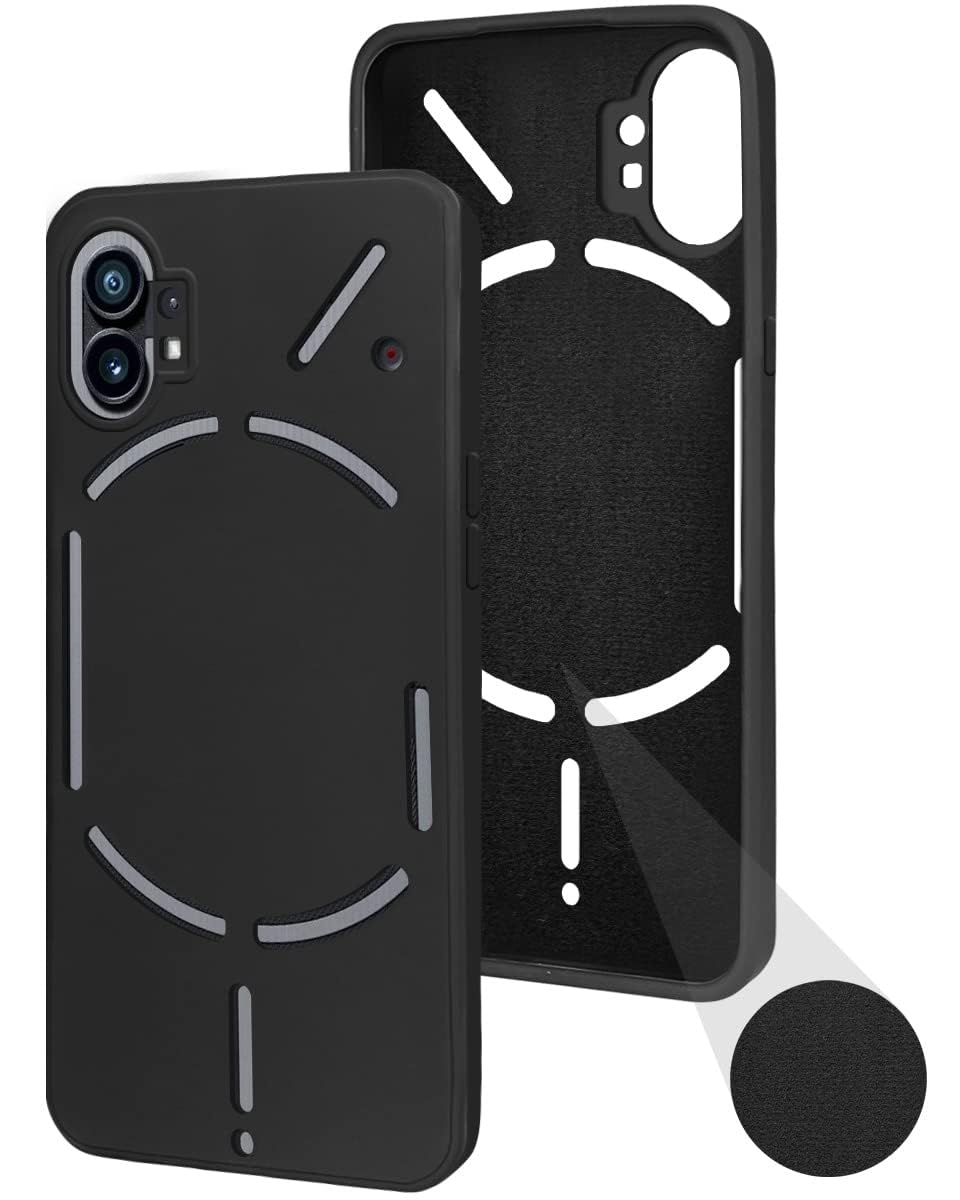 For Nothing Phone 1 Back Case Cover (Matte Finish Silicone with Inside Fiber Cloth | Elegant Professional Look)