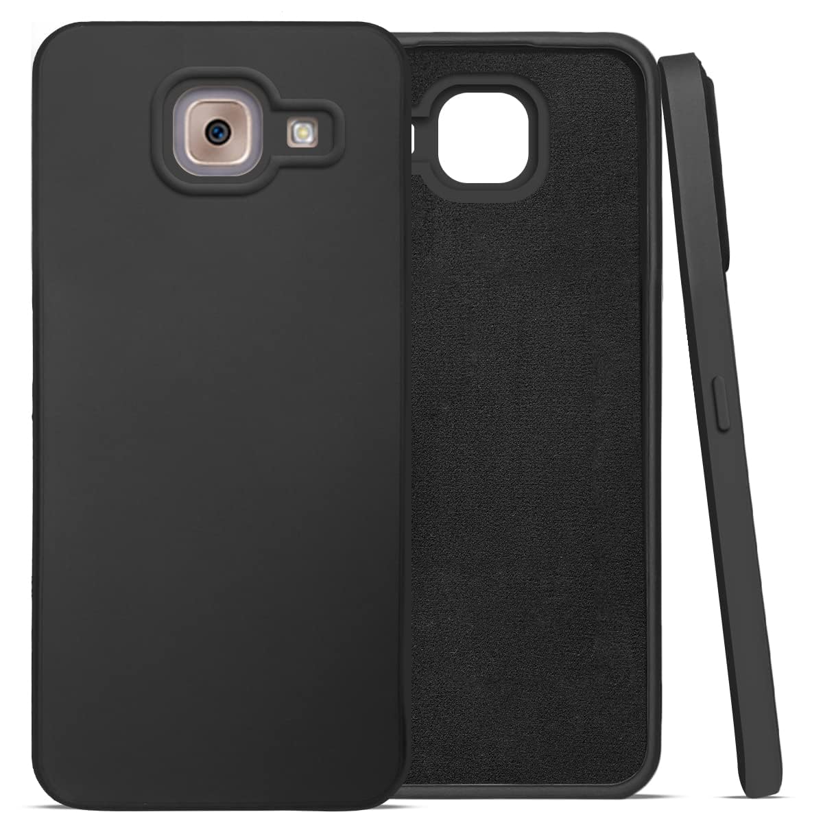 For Samsung Galaxy On Max Back Cover Case (Matte Finish Silicone with Inside Fiber Cloth)