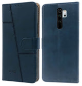 For Xiaomi Mi Redmi Note 8 Pro Flip Cover Case(Stitched Leather Finish | Magnetic Closure | Inner TPU | Foldable Stand | Wallet Card Slots)
