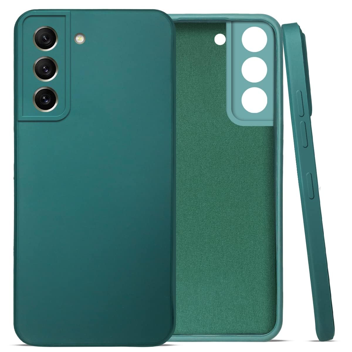 For Samsung Galaxy S21 FE 5G Back Cover Case (Matte Silicone with Inside Fiber Cloth)