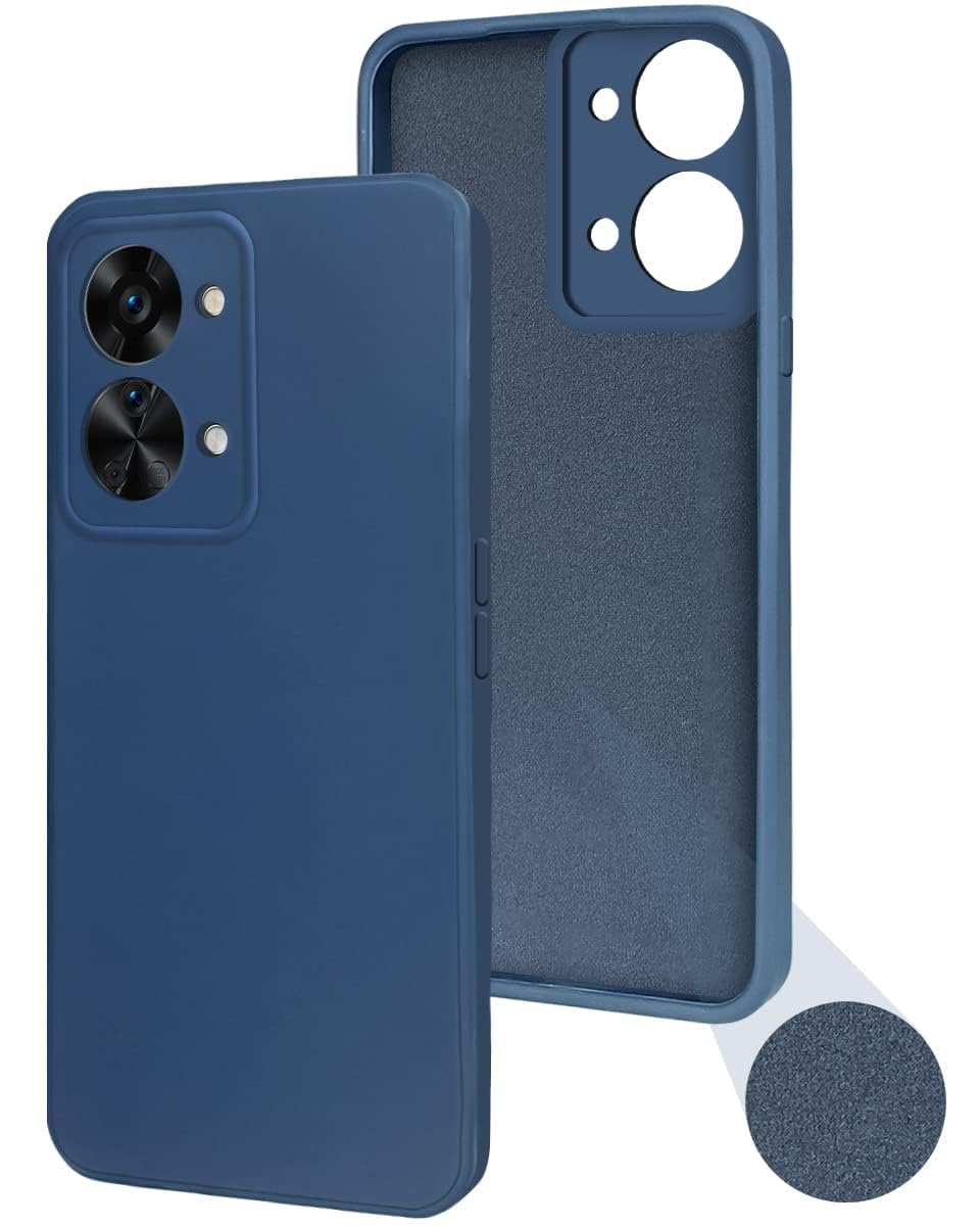 For OnePlus Nord 2T 5G Back Cover Case (Matte Finish Silicone with Inside Fiber Cloth)