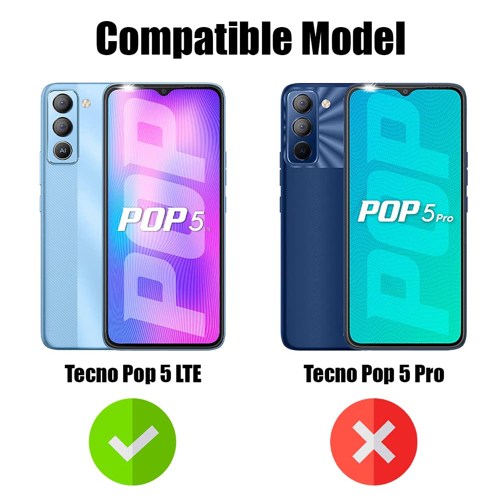 For Tecno Pop 5 LTE Back Cover Case (Inside Fiber Cloth | Smooth Matte Finish | Elegant Professional Look)