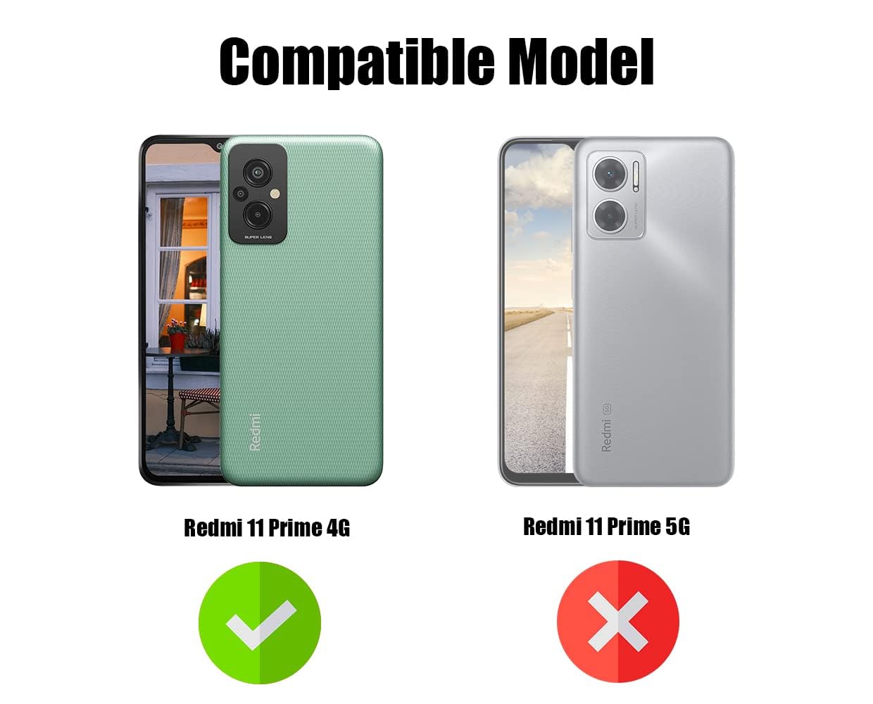 For Xiaomi Redmi 11 Prime Back Cover (Silicone Clear Shockproof Case with Camera Protection | Soft and Flexible)