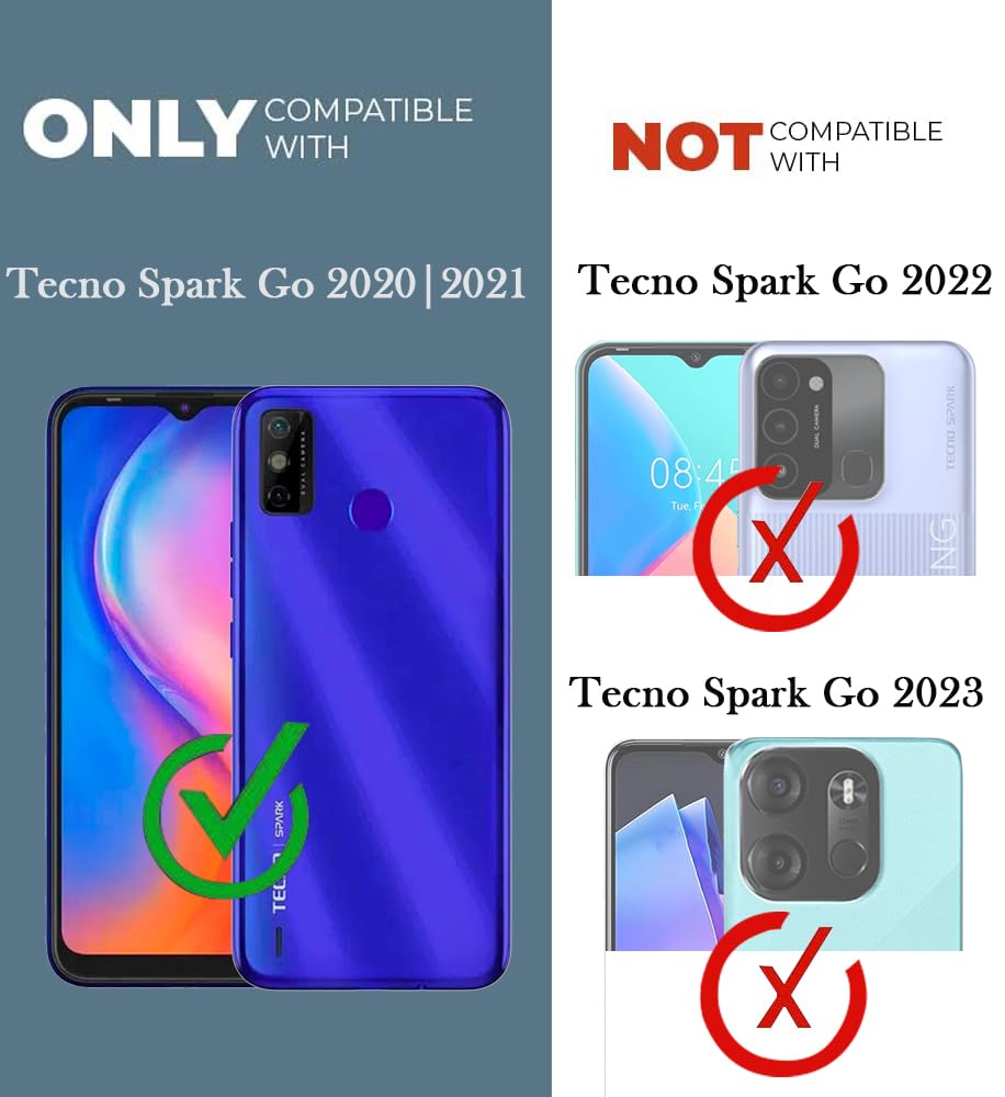 For Tecno Spark Go 2020 | Go 2021 Back Cover Case (Hybrid Dual Armor Polycarbonate)