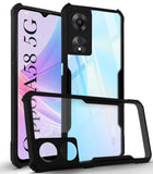 For Oppo A58 5G Back Cover Case  (Shockproof with Polycarbonate Clear Panel)