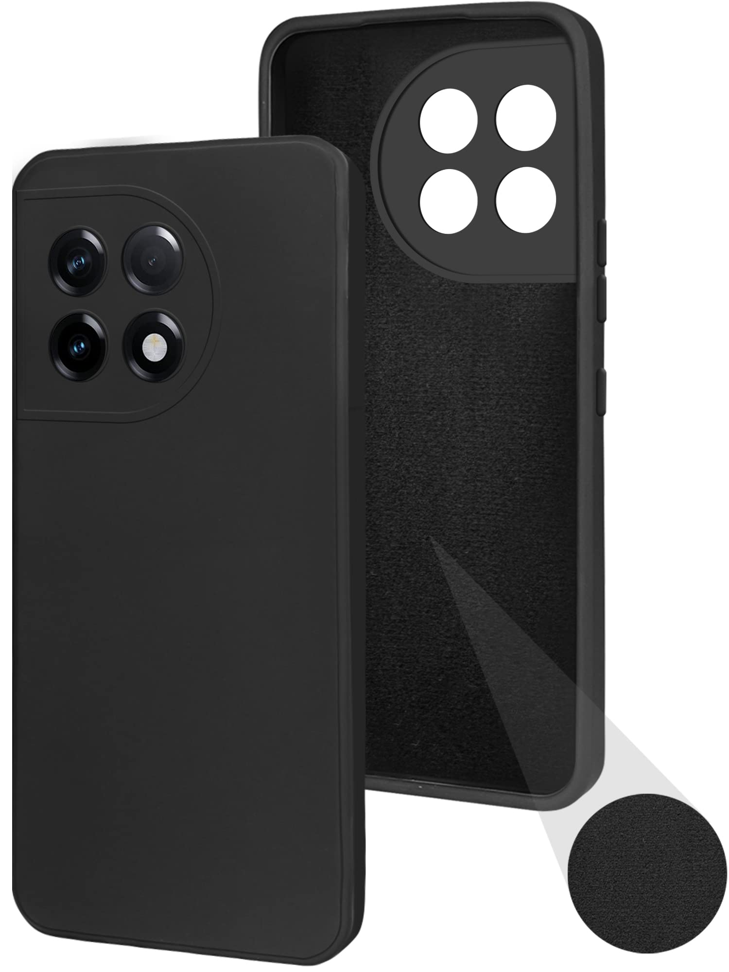 For OnePlus 11R Back Cover Case (Inside Fiber Cloth | Smooth Matte Finish | Elegant Professional Look)