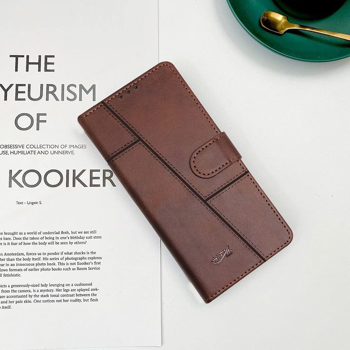 For Oppo Reno5 Lite | Reno 5 Lite Flip Cover Case (Stitched Leather Finish | Magnetic Closure | Inner TPU | Foldable Stand | Wallet Card Slots)