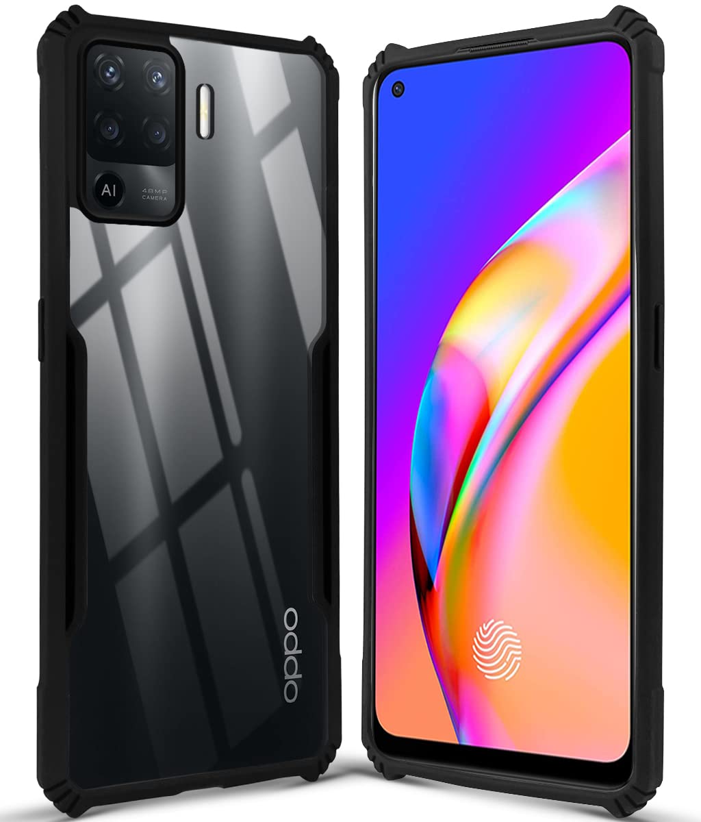 For Oppo A94 Back Cover Case (Hard PC Crystal Bumper Shockproof with Camera Protection)