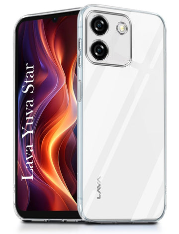 For Lava Yuva Star Back Cover ( Silicone Clear Shockproof Case with Camera Protection | Soft and Flexible | Transparent)