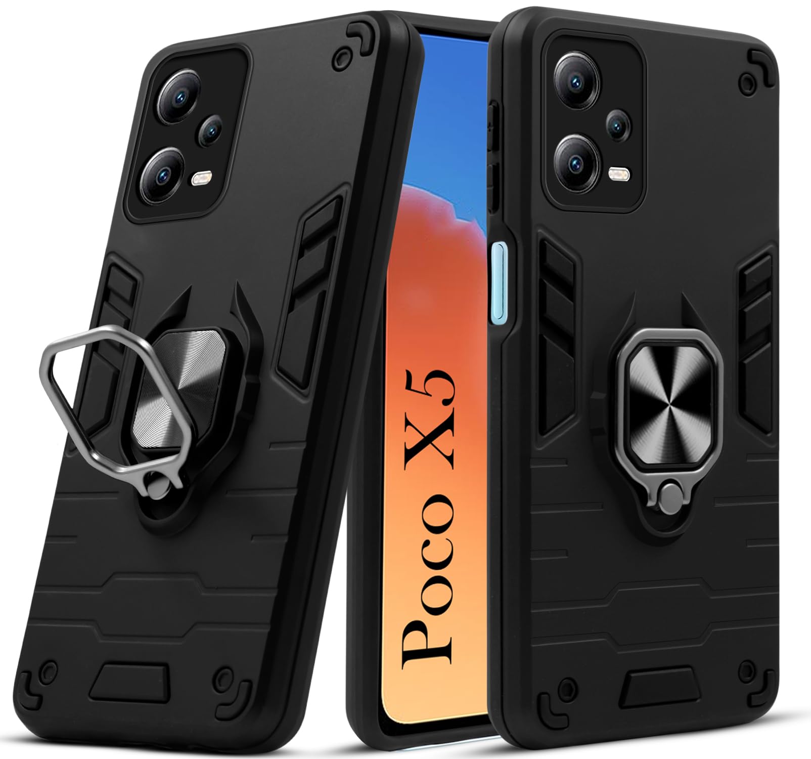 For Xiaomi Poco X5 5G Back Cover Case (Shockproof Polycarbonate Dual Layer Hybrid Armor)