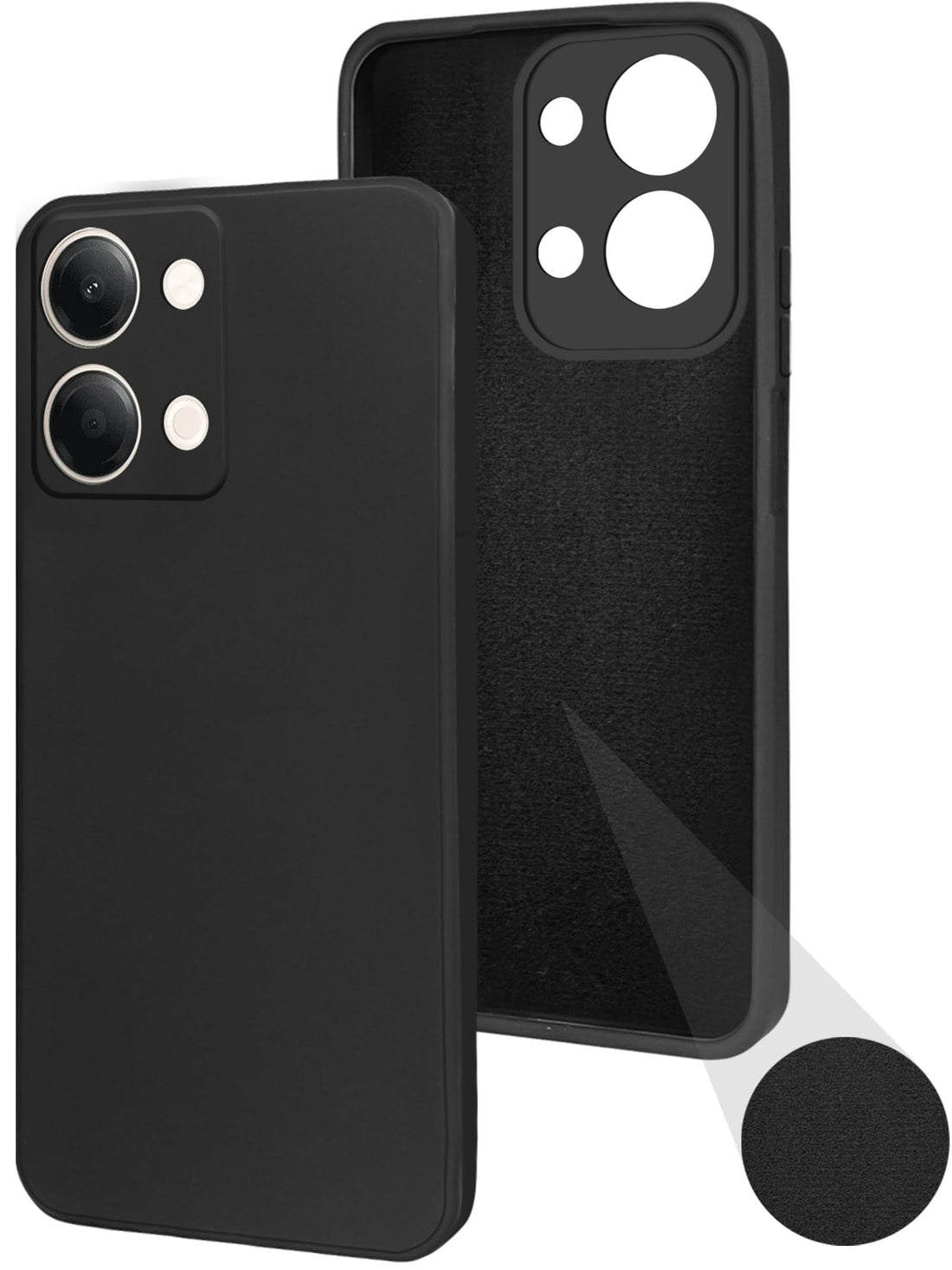 For Vivo iQOO Z11 Lite Back Cover Case (Matte Finish Silicone with Inside Fiber cloth)