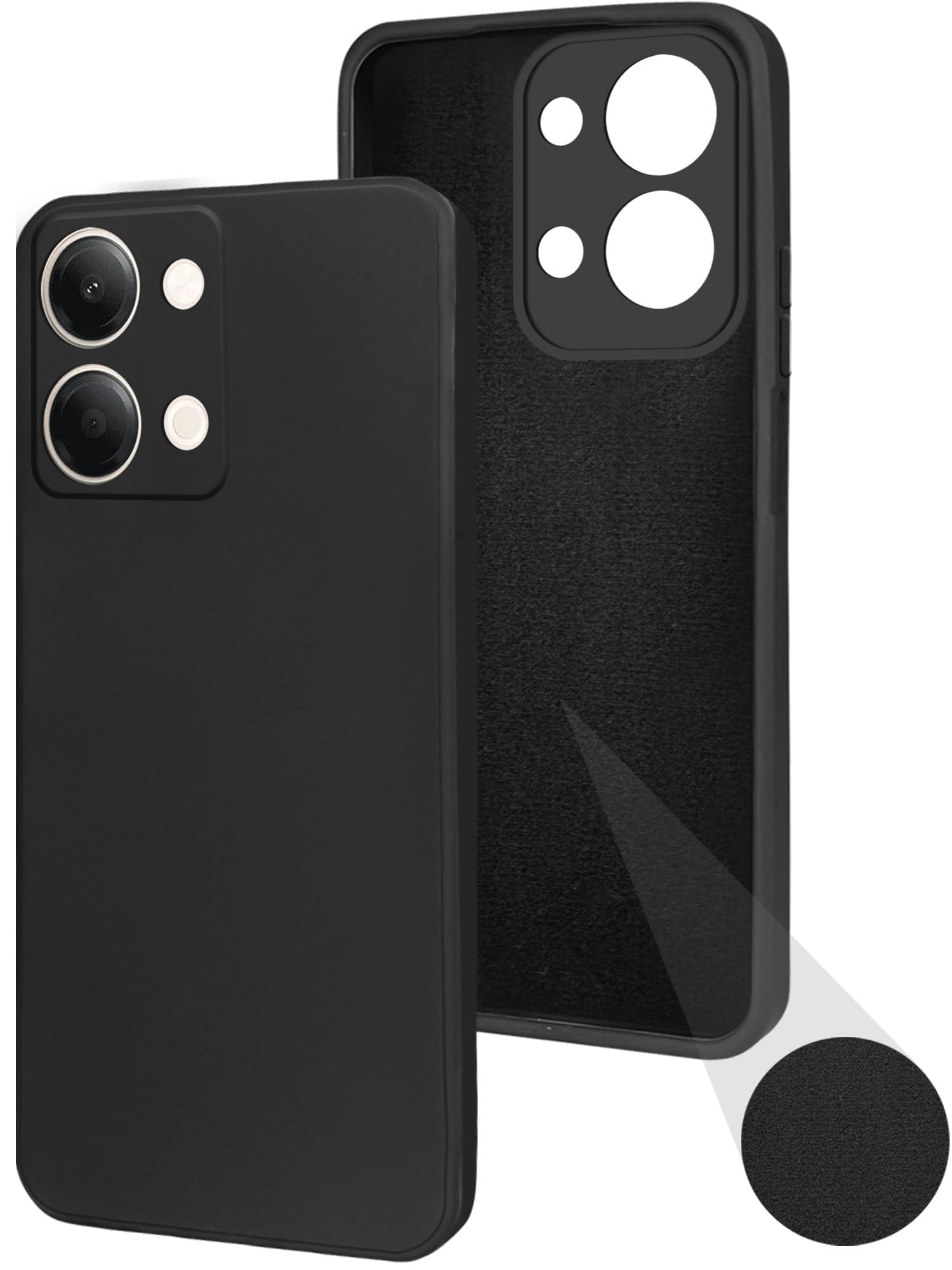 For Vivo iQOO Z11 Lite Back Cover Case (Matte Finish Silicone with Inside Fiber cloth)