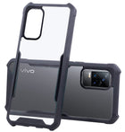 For Vivo V21e 4G Back Cover Case (Crystal Glass Back | Camera Protection | Shockproof Bumpers)