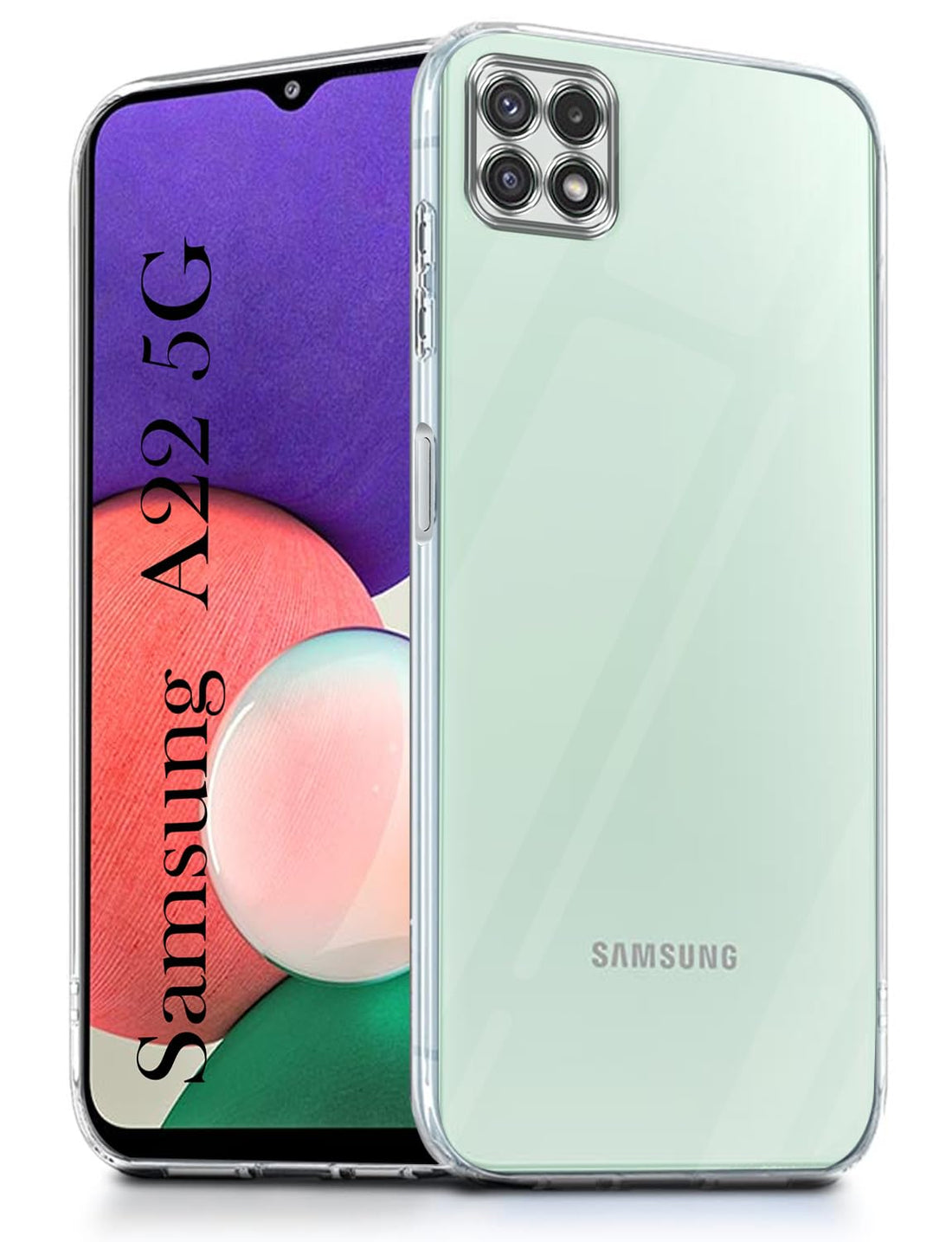 For Samsung Galaxy A22 5G Back Cover( Silicone Clear Shockproof Case with Camera Protection | Soft and Flexible | Transparent)