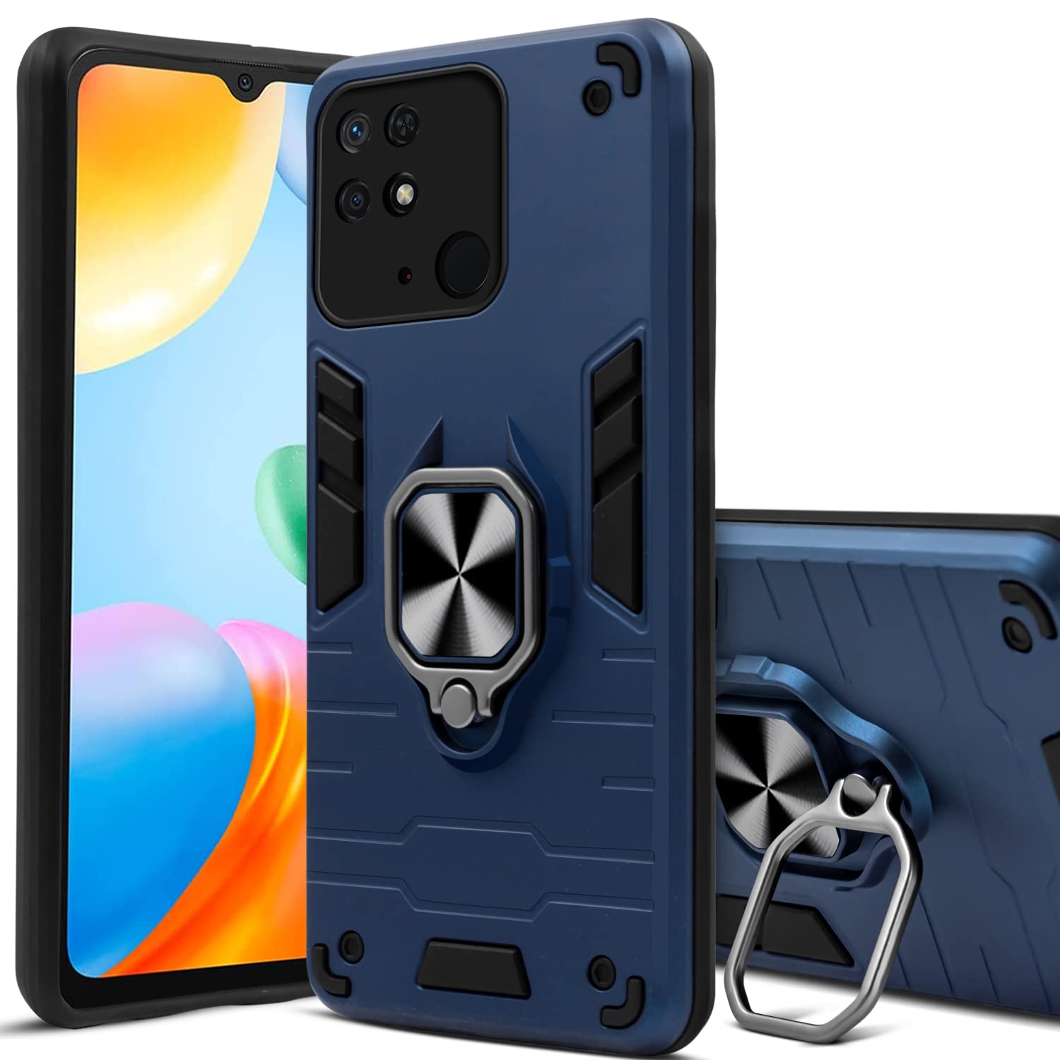 For Xiaomi Redmi 10 Power | Redmi 10 Back Cover Case (Shockproof Polycarbonate Dual Layer Hybrid Armor)