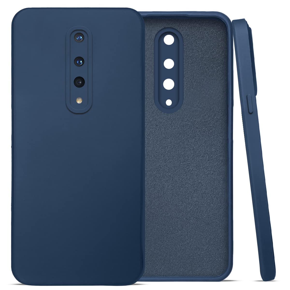 For OnePlus 8 Back Cover Case (Matte Finish Silicone with Inside Fiber Cloth)