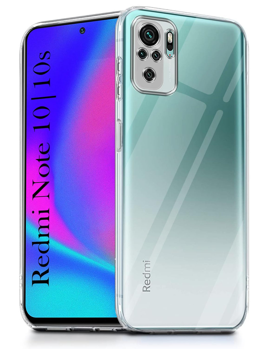 For Xiaomi Mi Redmi Note 10 | Note 10S Back Cover ( Silicone Clear Shockproof Case with Camera Protection | Soft and Flexible | Transparent)