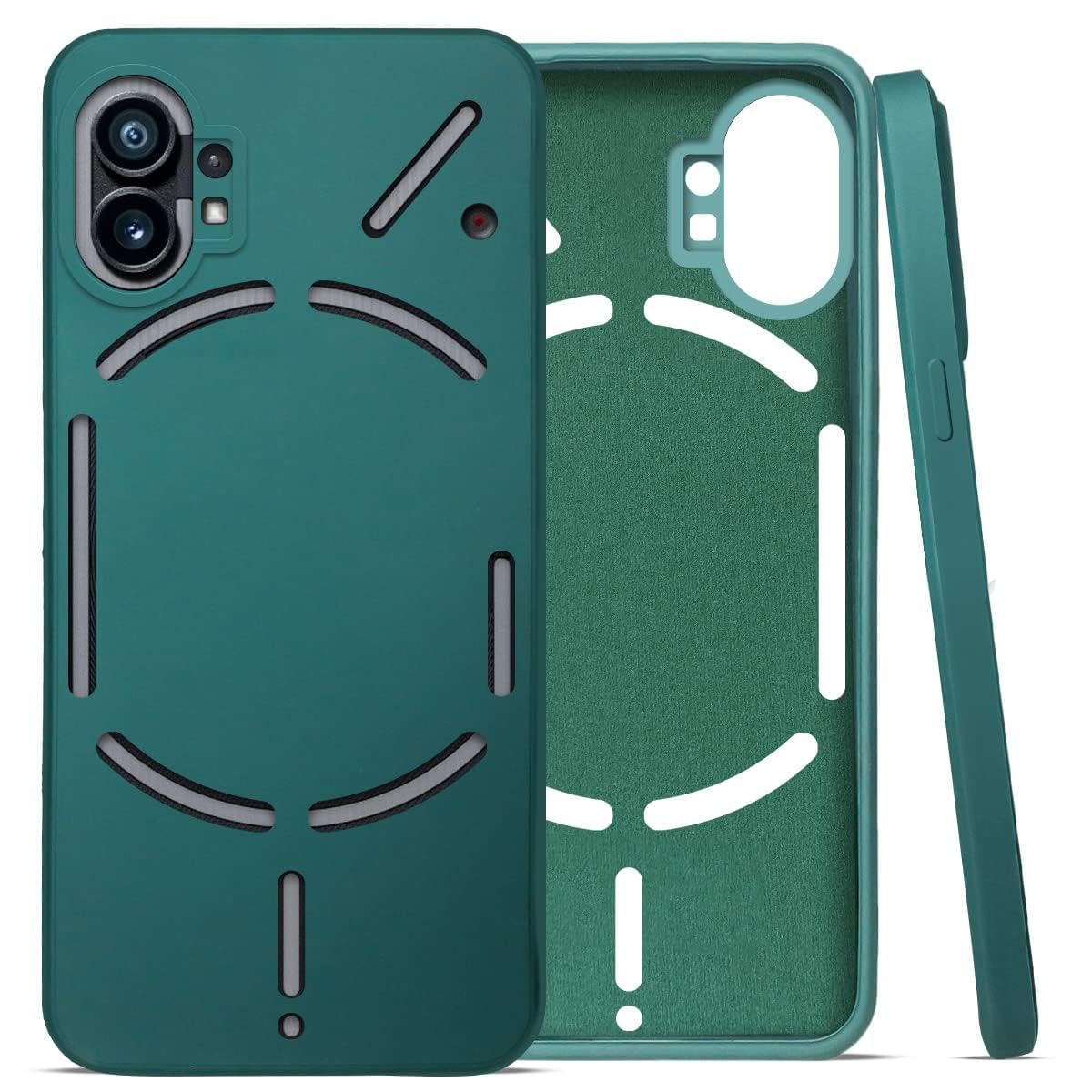 For Nothing Phone 1 Back Case Cover (Matte Finish Silicone with Inside Fiber Cloth | Elegant Professional Look)