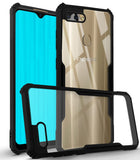 For Oppo A7 Back Cover Case (Crystal Glass Back | Camera Protection | Shockproof Bumpers)