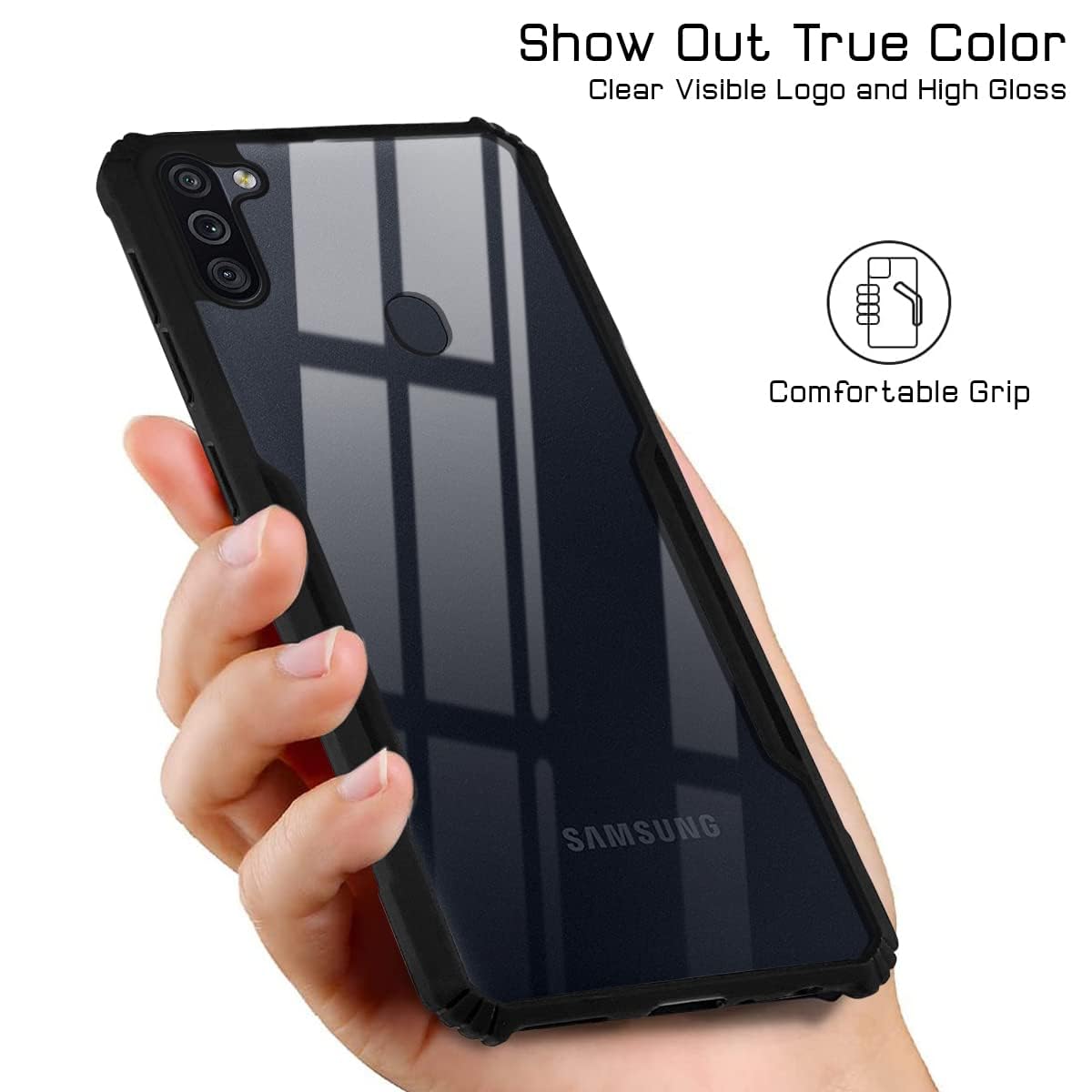 For Samsung Galaxy M11 Back Cover Case Shockproof Polycarbonate