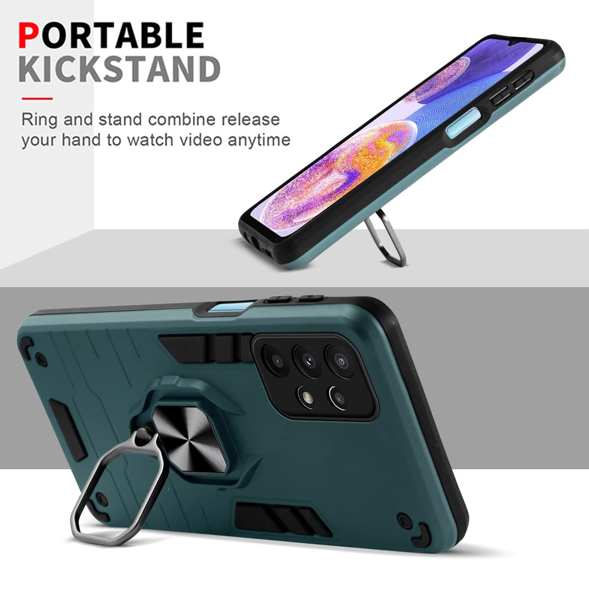 For Samsung Galaxy A23 4G | 5G Back Cover Case (Shockproof Polycarbonate Dual Layer Hybrid Armor)