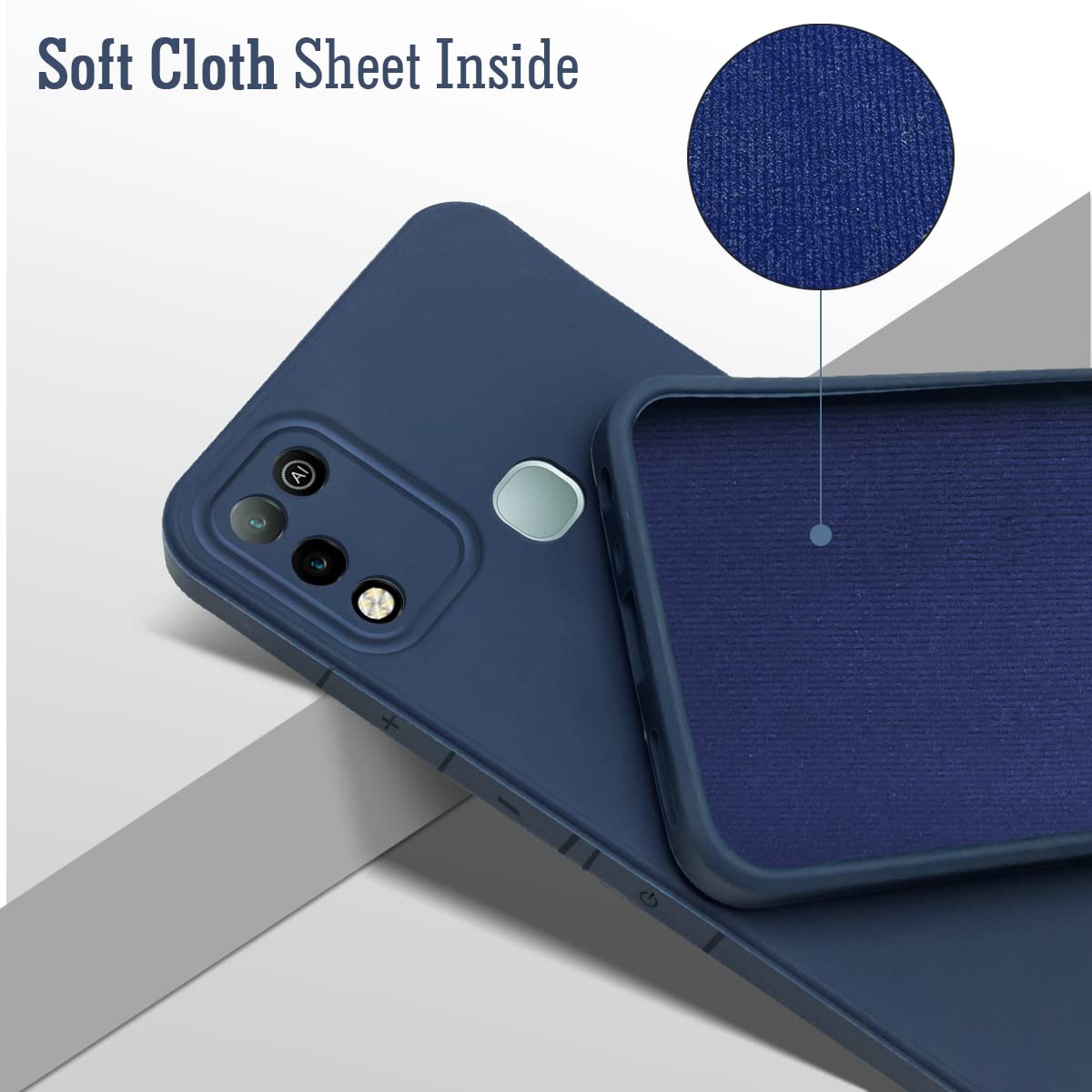 For Infinix Hot 10 Play Back Cover Case (Inside Fiber Cloth | Smooth Matte Finish | Elegant Professional Look)