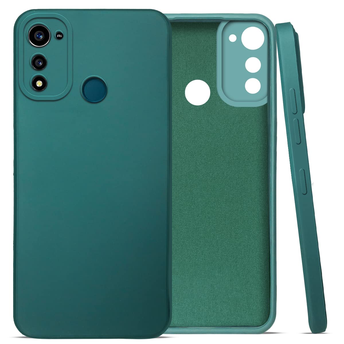For Lava X3 Back Cover Case (Inside Fiber Cloth | Smooth Matte Finish | Elegant Professional Look |Black)