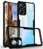 For Realme 10 Pro Back Cover Case (Shockproof with Polycarbonate Clear Panel)